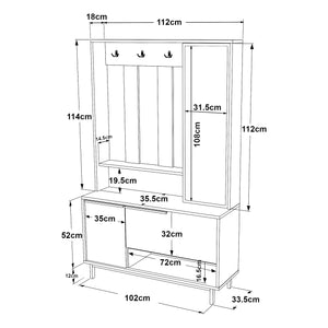 Halmeubel Vesanto halkast 178x112x35,5 cm [en.casa]