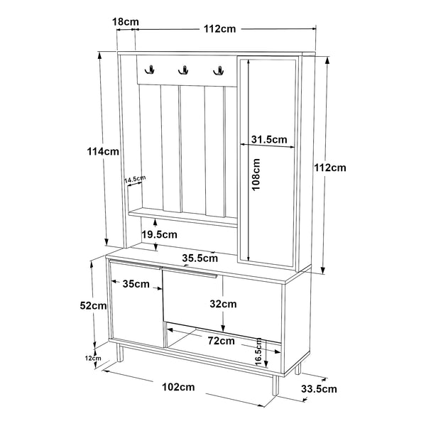 Halmeubel Vesanto halkast 178x112x35,5 cm [en.casa]