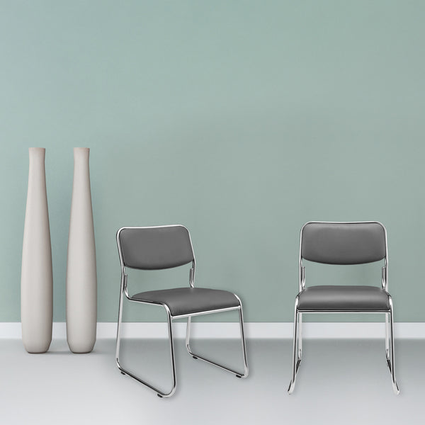 Bureaustoel 51x77x55 cm conferentiestoel set van 4 - 2 varianten