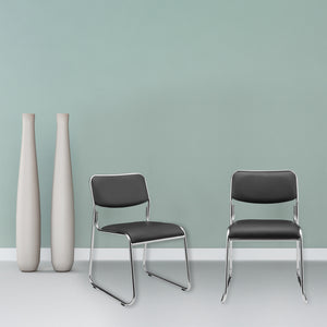pro.tec Lot de 4 chaises de bureau similicuir