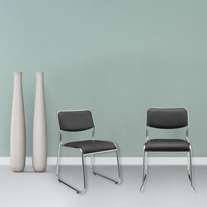 pro.tec Lot de 4 chaises de bureau similicuir