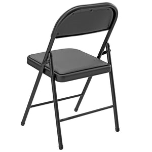 Lot de 6 Chaises de Bureau Chaise de Conférence Chaise de Salon Pliante Chaise Visiteur Similicuir Métal Rembourré 46 cm x 80 cm x 50 cm [pro.tec]