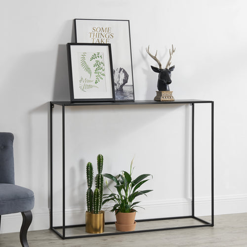 Table console métal noir en différentes tailles [en.casa] - premiumXL