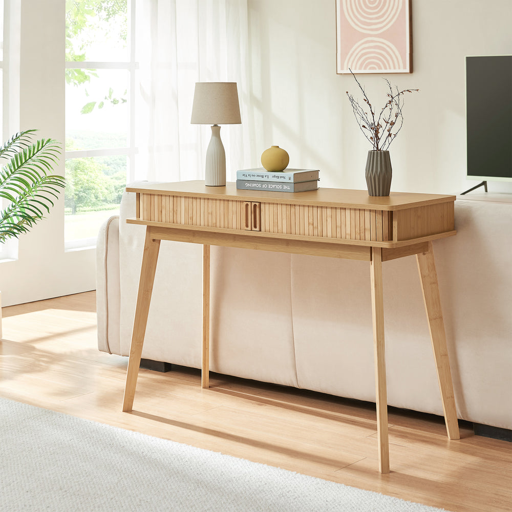 Consoletafel Tysvær bamboe 110x40x78 cm naturel [en.casa]