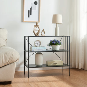 Table console Baarn 65,5x70x32 cm noir [en.casa] - premiumXL