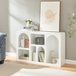 Sideboard Vågå met open vakken 110x30x70 cm Wit [en.casa] - premiumXL