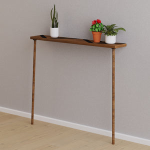 Table console Holmsland en bois 70 x 80 x 14 cm [en.casa]