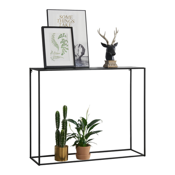 Table Console en Métal Plusieurs tailles Noir Mat [en.casa]