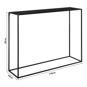 Table Console en Métal Plusieurs tailles Noir Mat [en.casa]