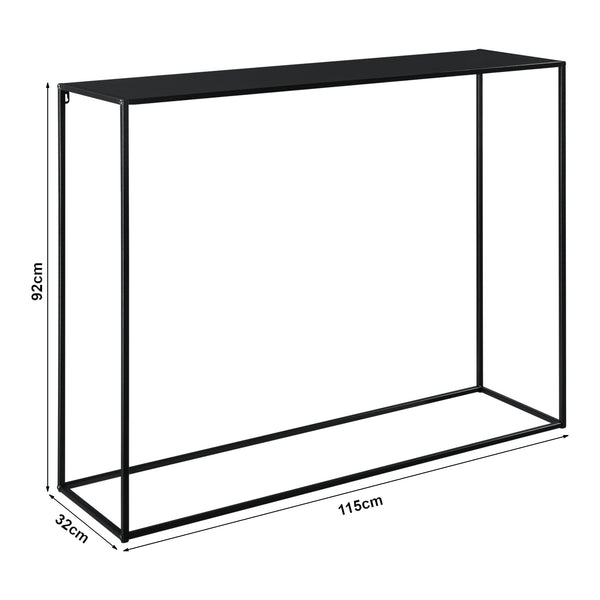 Table Console en Métal Plusieurs tailles Noir Mat [en.casa]
