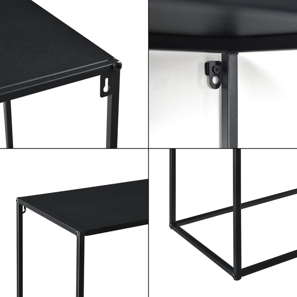 Table Console en Métal Plusieurs tailles Noir Mat [en.casa]