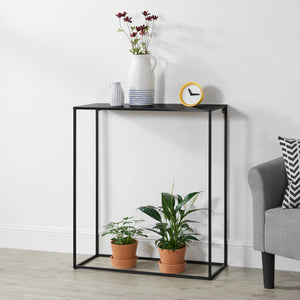Table Console en Métal Plusieurs tailles Noir Mat [en.casa]