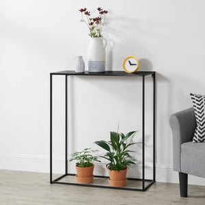 Table Console en Métal Plusieurs tailles Noir Mat [en.casa]
