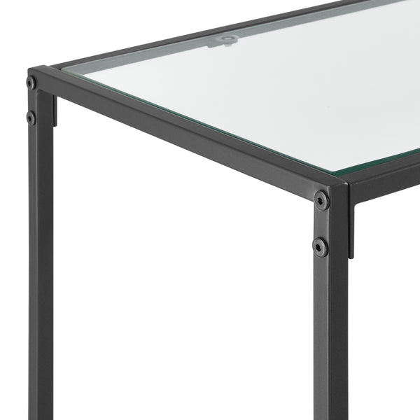 Table Console pour Salon Alajärvi en Verre 100 x 35 x 80 cm [en.casa]