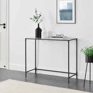 Table Console pour Salon Alajärvi en Verre 100 x 35 x 80 cm [en.casa]