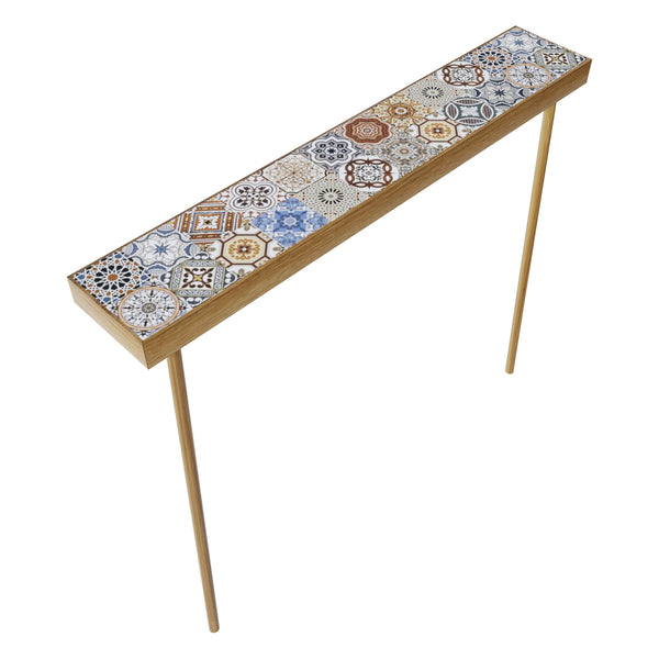 Table console Holmsland en bois 70 x 80 x 14 cm [en.casa]
