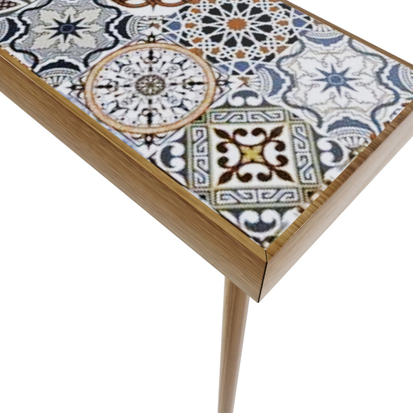 Table console Holmsland en bois 70 x 80 x 14 cm [en.casa]