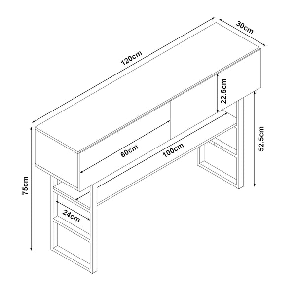 Table console Varberg 75 x 120 x 30 cm [en.casa]
