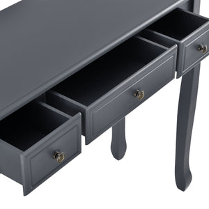 Console tafel sidetafel met 3 lades landelijk grenen en MDF 100x35x78 cm - 3 varianten