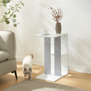 Table d’appoint avec surface à griffer Ljungby Blanc [en.casa] - premiumXL
