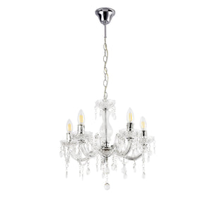 Kroonluchter Weimar 5x E14 Ø35 x 145 cm Kristal/Wit lux.pro - premiumXL