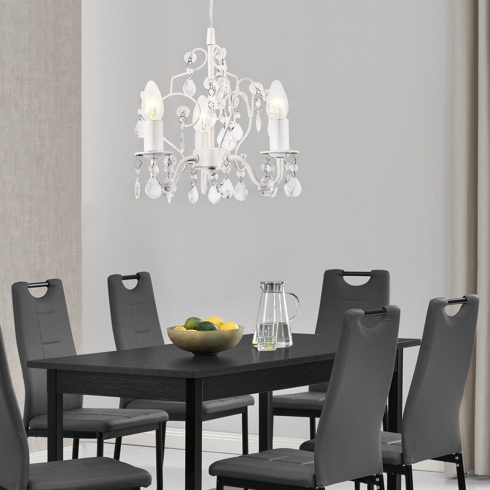 Kroonluchter Luzern 140 cm drievlam E14 in verschillende kleuren metaal kunststof lux.pro - premiumXL