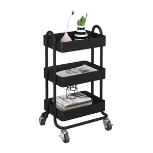 Chariot de service Pyhäntä à 3 paniers acier 79 x 46 x 35 cm [en.casa]