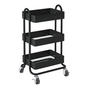 Chariot de service Pyhäntä à 3 paniers acier 79 x 46 x 35 cm [en.casa]