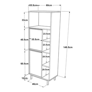 Keukenkast Vesanto 161,5x60x35,5 cm [en.casa]