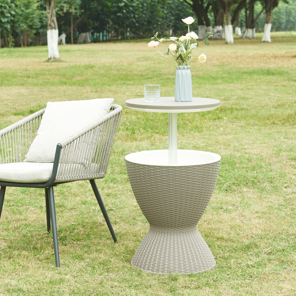 Table de refroidissement Atessa 58x48,5cm marron clair [casa.pro] - premiumXL