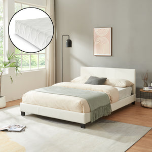 Lit en similicuir avec matelas revêtement similicuir Corium - premiumXL