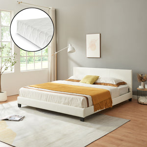 Lit en similicuir avec matelas revêtement similicuir Corium - premiumXL