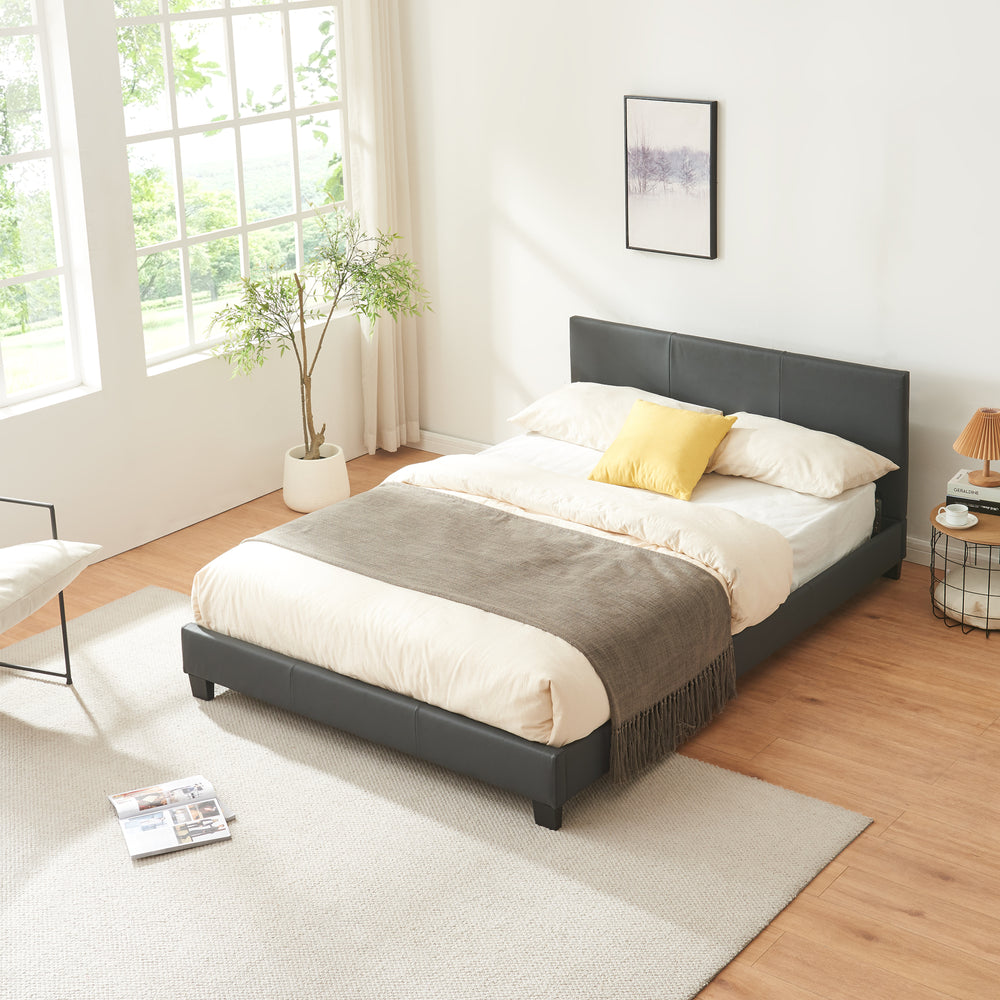 Lit en similicuir avec matelas revêtement similicuir Corium - premiumXL