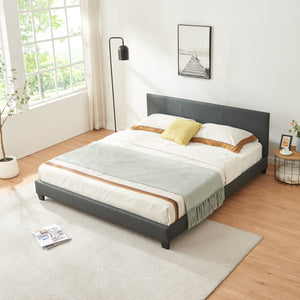 Aron bedframe kunstleer met matras en bedbodem - 18 varianten