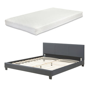 Aron bedframe kunstleer met matras en bedbodem - 18 varianten
