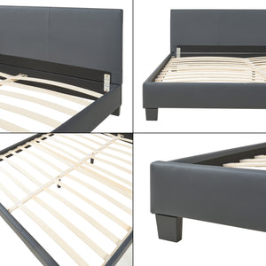 Aron bedframe kunstleer met matras en bedbodem - 18 varianten