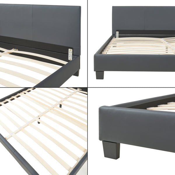 Aron bedframe kunstleer met matras en bedbodem - 18 varianten