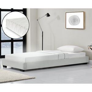 Lit Moderne Rembourré avec Similicuir avec Matelas Corium 