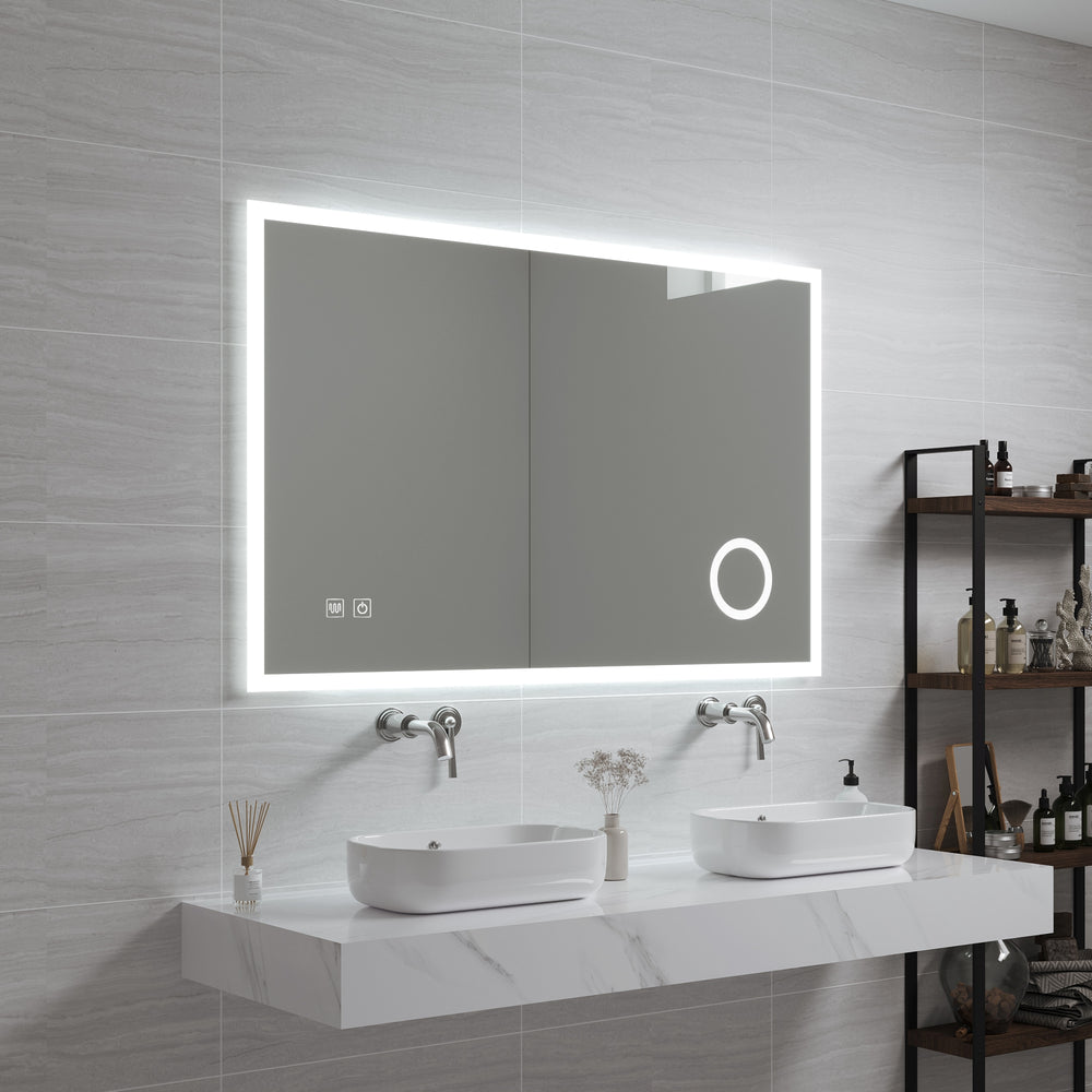 Miroir de salle de bain LED Scafa blanc en différentes tailles [pro.tec] - premiumXL