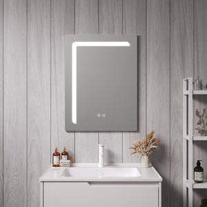 LED - Badspiegel Chambave zilverkleurig in verschillende maten [pro.tec] - premiumXL