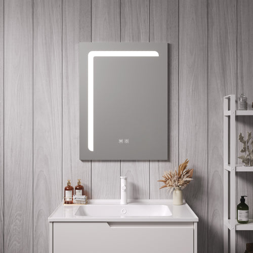 LED - Badspiegel Chambave zilverkleurig in verschillende maten [pro.tec] - premiumXL