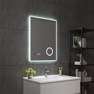 Miroir de salle de bain LED Lizzano blanc en différentes tailles [pro.tec] - premiumXL