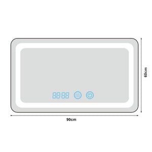 Miroir LED Casoli argent pro.tec