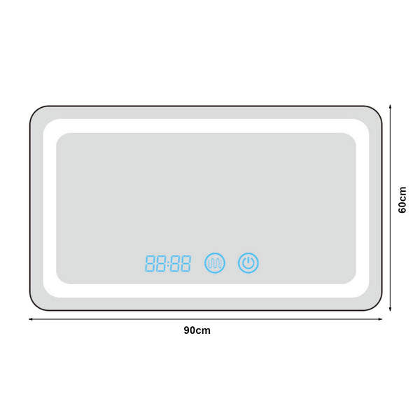 Miroir LED Casoli argent pro.tec