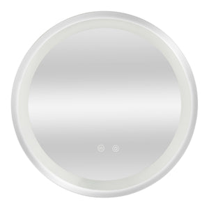 [pro.tec] LED spiegel rond Maratea zilverkleurig - 4 varianten