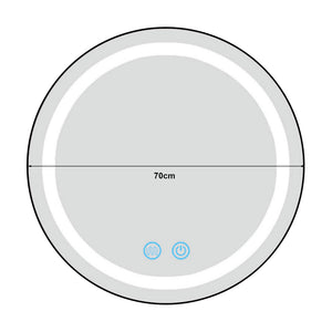 [pro.tec] LED spiegel rond Maratea zilverkleurig - 4 varianten