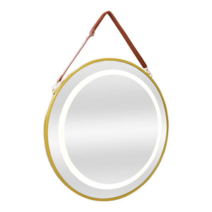 [pro.tec] LED spiegel Picerno rond goudkleurig - 4 varianten