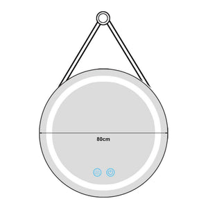 [pro.tec] LED spiegel Picerno rond goudkleurig - 4 varianten