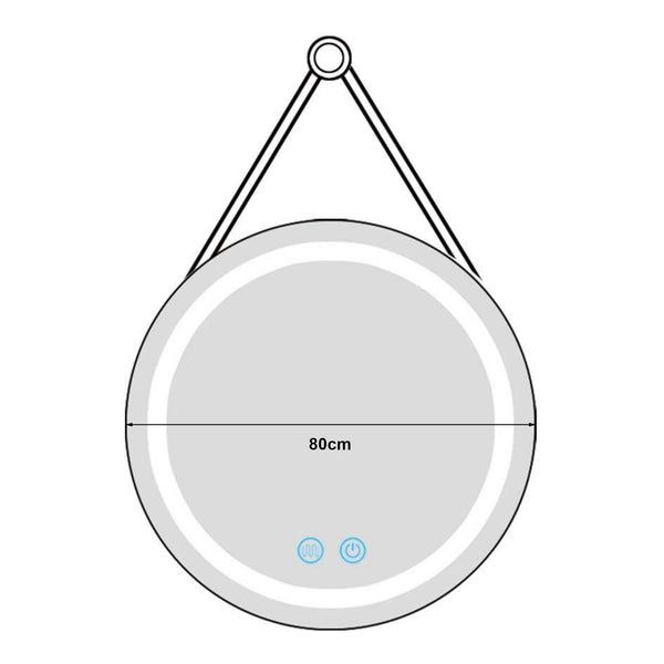 [pro.tec] LED spiegel Picerno rond goudkleurig - 4 varianten