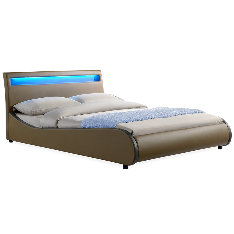 Maatschets Corium® Valencia - LED - Bedframe kunstleer - verschillende maten en kleuren